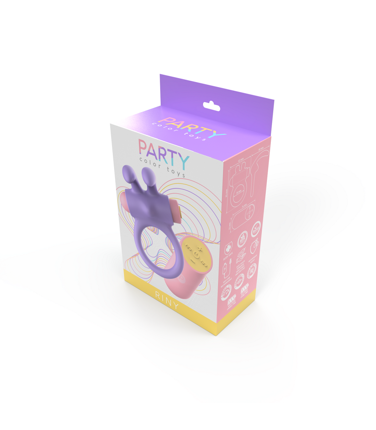 ANELLO VIBRANTE RINY CON CONTROLLER USB IN SILICONE LILLA
